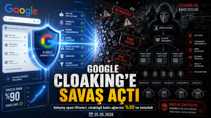 Google artık cloaking tekniğini engelliyor.